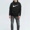 Bluza Nike męska kangurka czarna z nadrukiem Dri-Fit